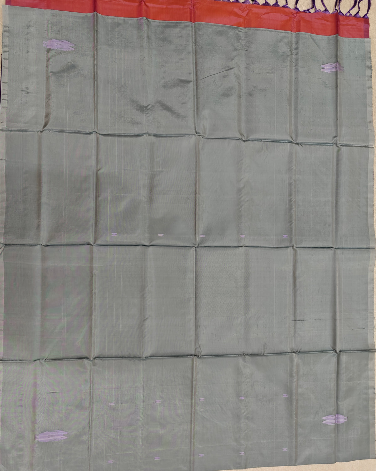 Chinnalampattu Saree- Grey with Dual Shade Onion Pink