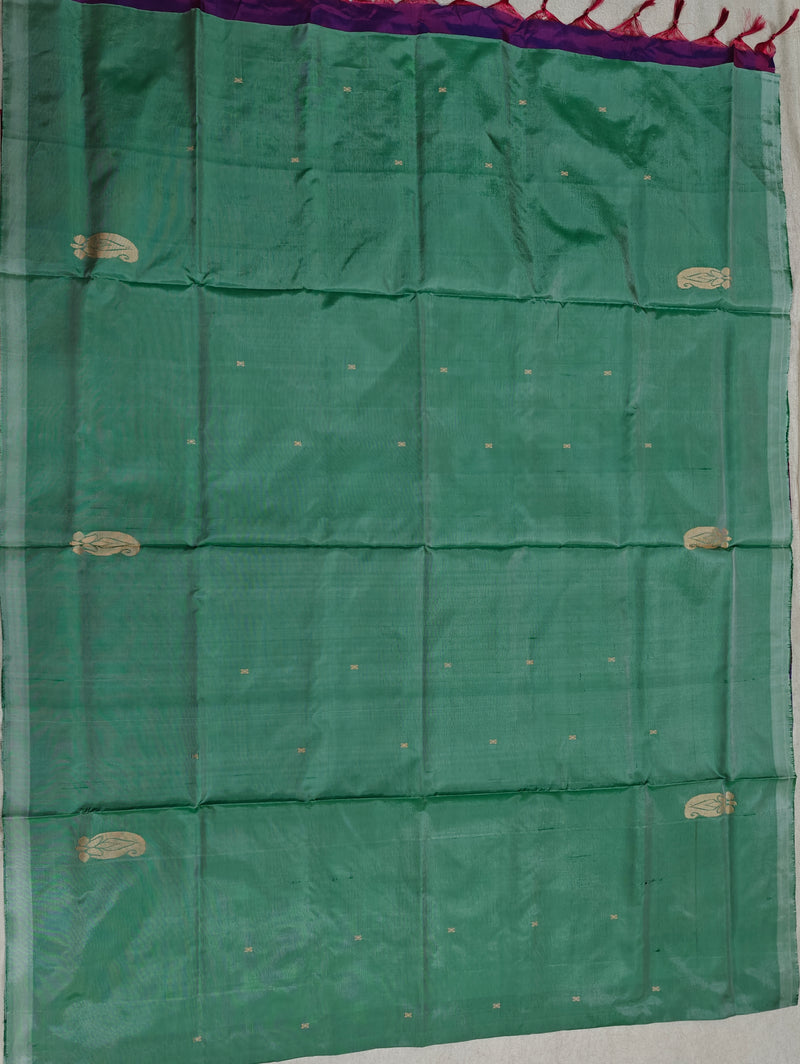 Chinnalampattu Saree- Pastel Green with Purple