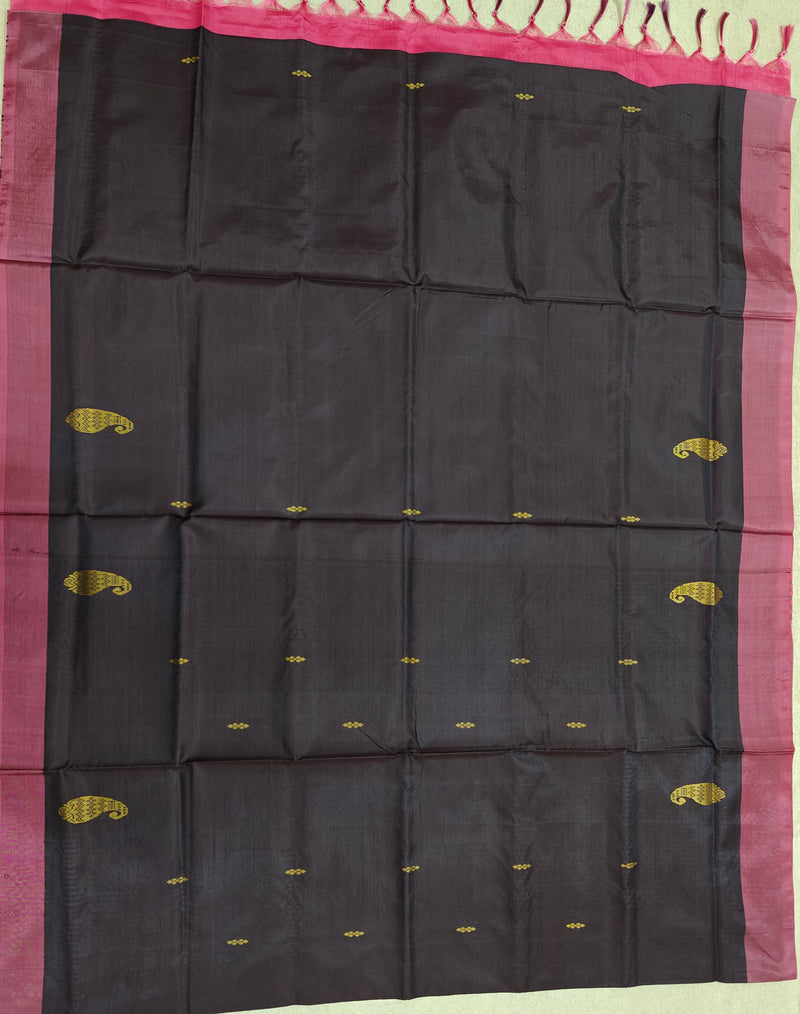 Chinnalampattu Saree- Dark Blue with Pink