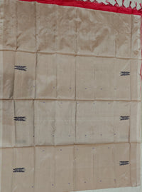Chinnalampattu Saree- Sandel with Red