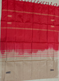 Chinnalampattu Saree- Sandel with Red