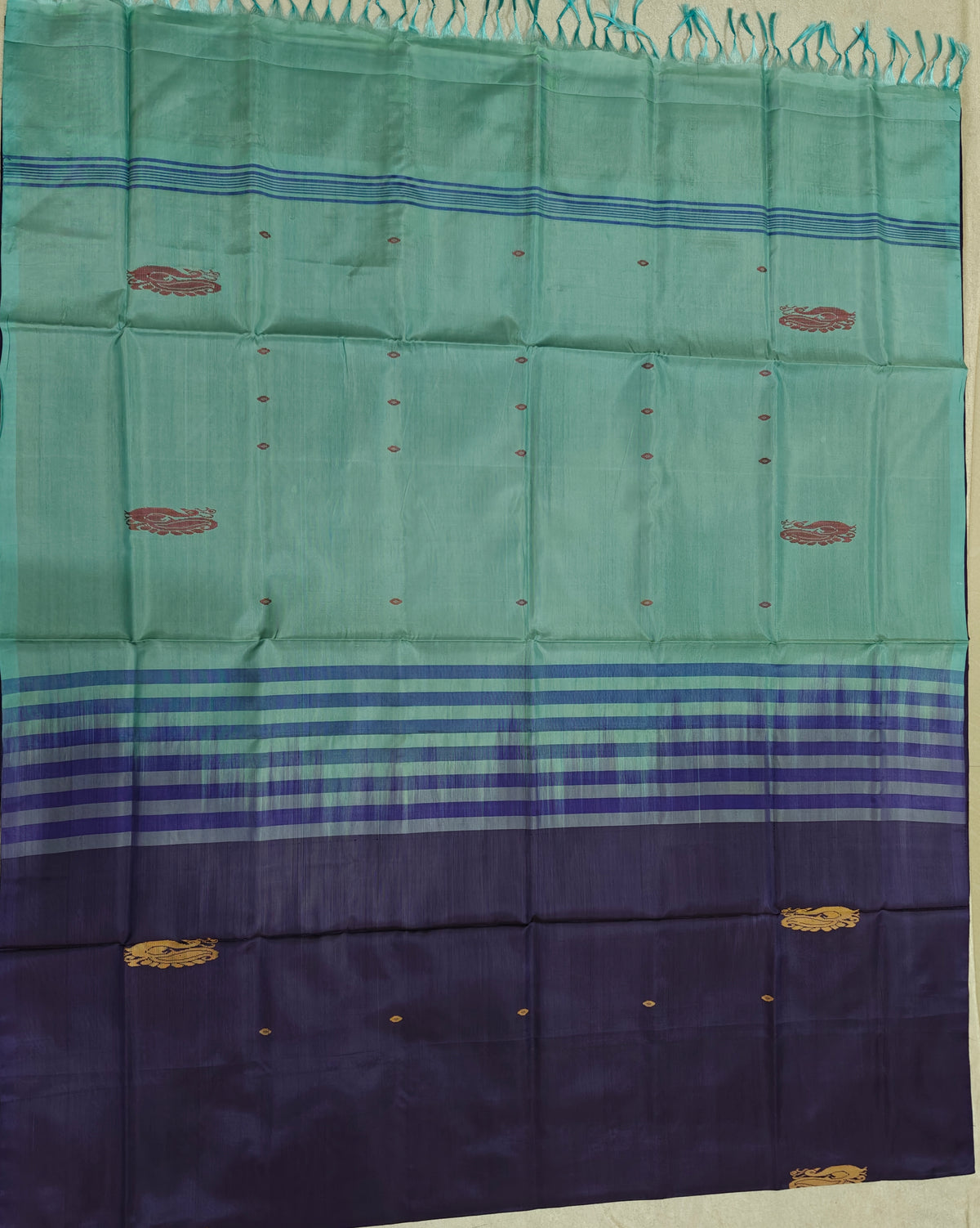 Chinnalampattu Saree- Blue with Light Blue