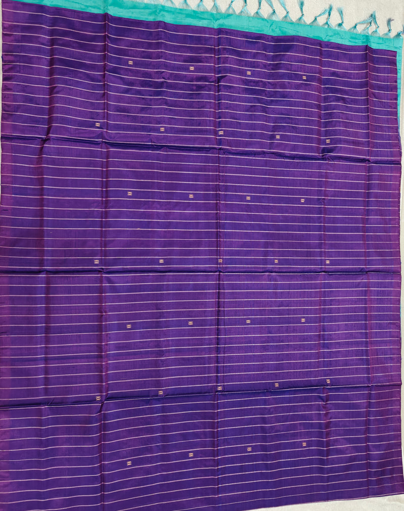 Chinnalampattu Saree- Blue with Sea Blue