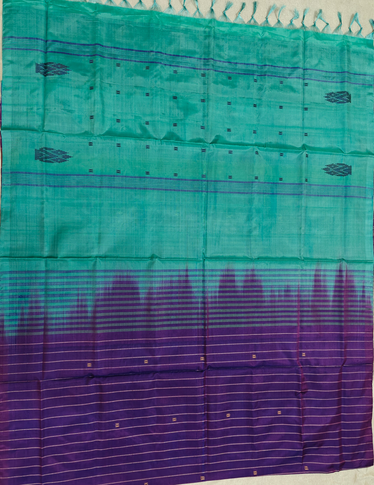 Chinnalampattu Saree- Blue with Sea Blue