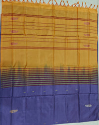 Chinnalampattu Saree- Blue with Yellow