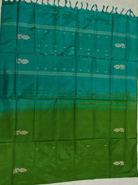 Chinnalampattu Saree- Green with Sea Green