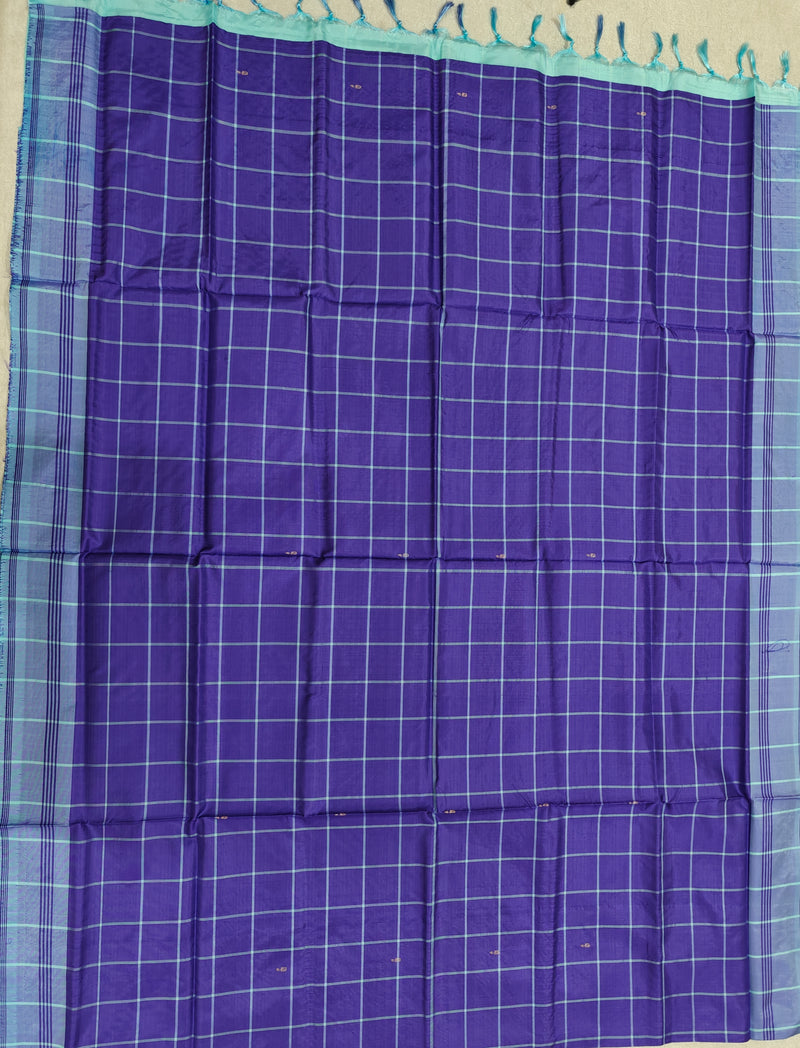 Chinnalampattu Saree- Blue with Pastel Blue