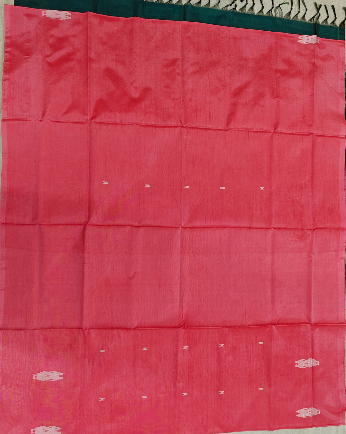 Chinnalampattu Saree- Peaches Pink with Green