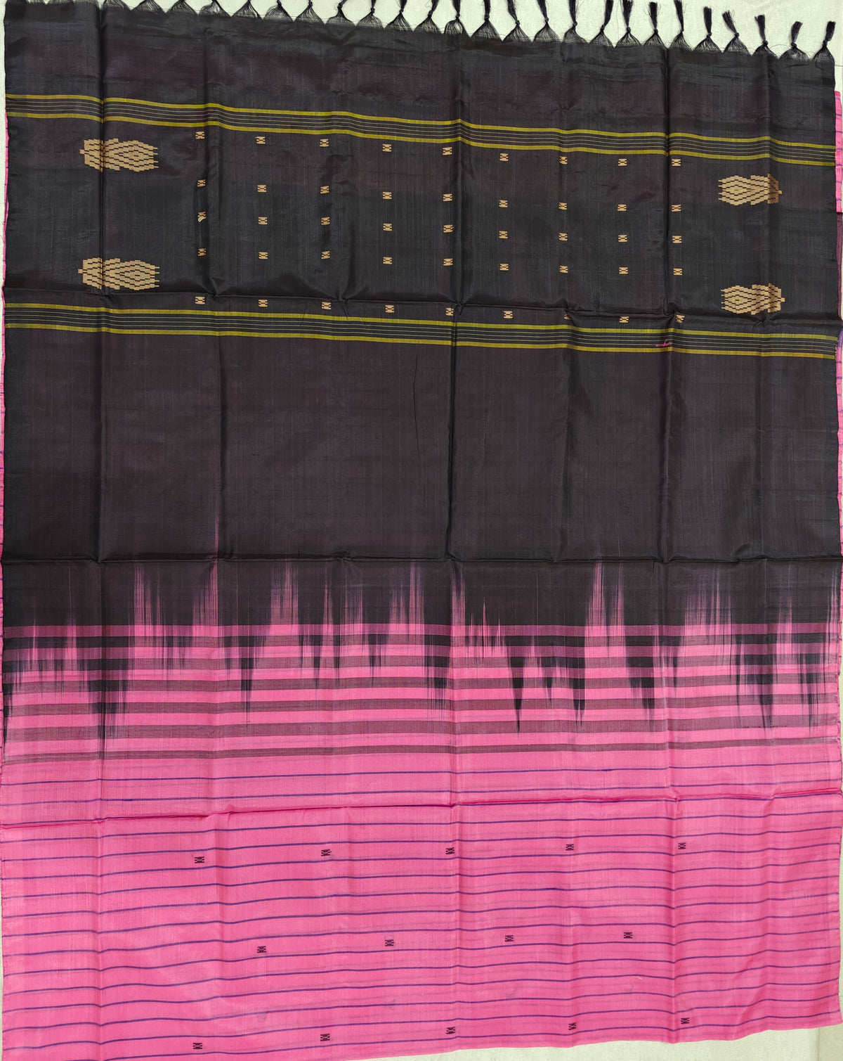 Chinnalampattu Saree - Pink with Brown
