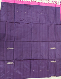 Chinnalampattu Saree - Dark Purple with Pink