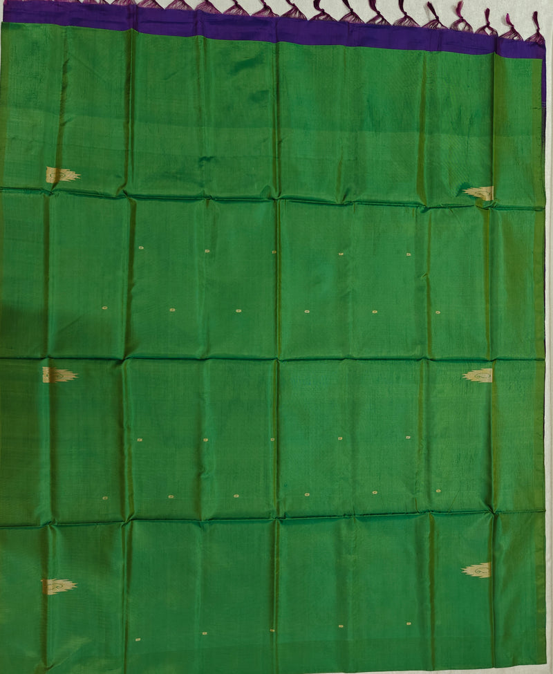 Chinnalampattu Saree - Green with Violet