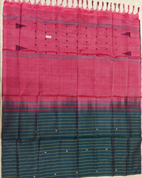 Chinnalampattu Saree - Green with Pink