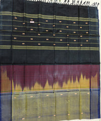 Chinnalampattu Saree- Green with Black