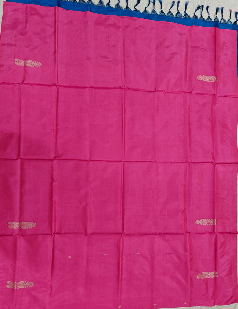 Chinnalampattu Saree- Pink with Blue