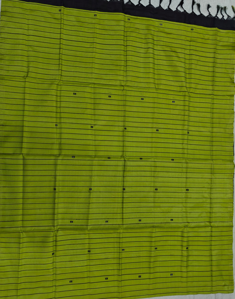 Chinnalampattu Saree- Green with Brown