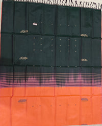 Chinnalampattu Saree - Orange with Green