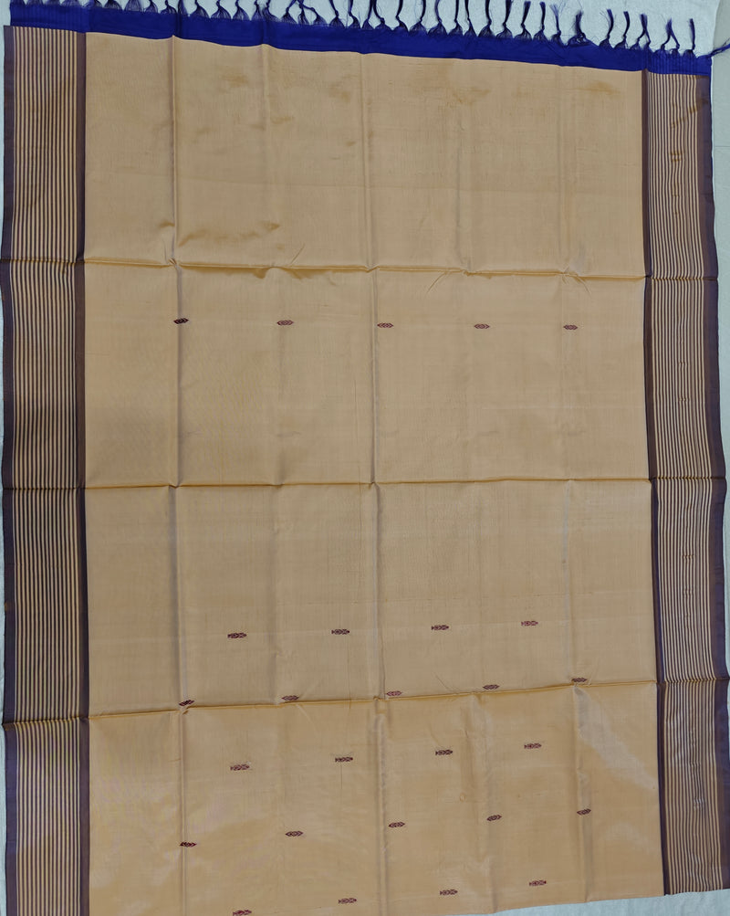 Chinnalampattu Saree - Sandel with Blue