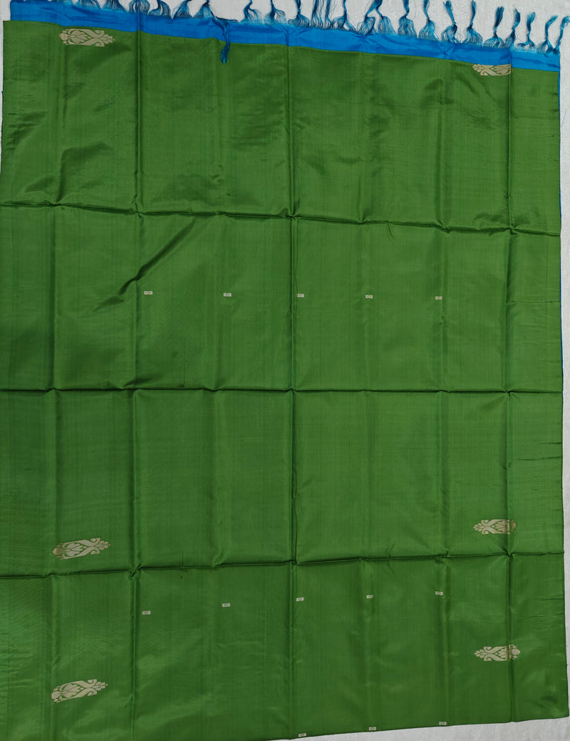 Chinnalampattu Saree- Green with Blue