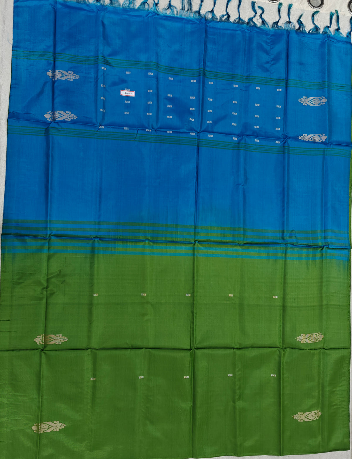 Chinnalampattu Saree- Green with Blue