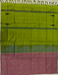 Chinnalampattu Saree - Onion Pink with Green