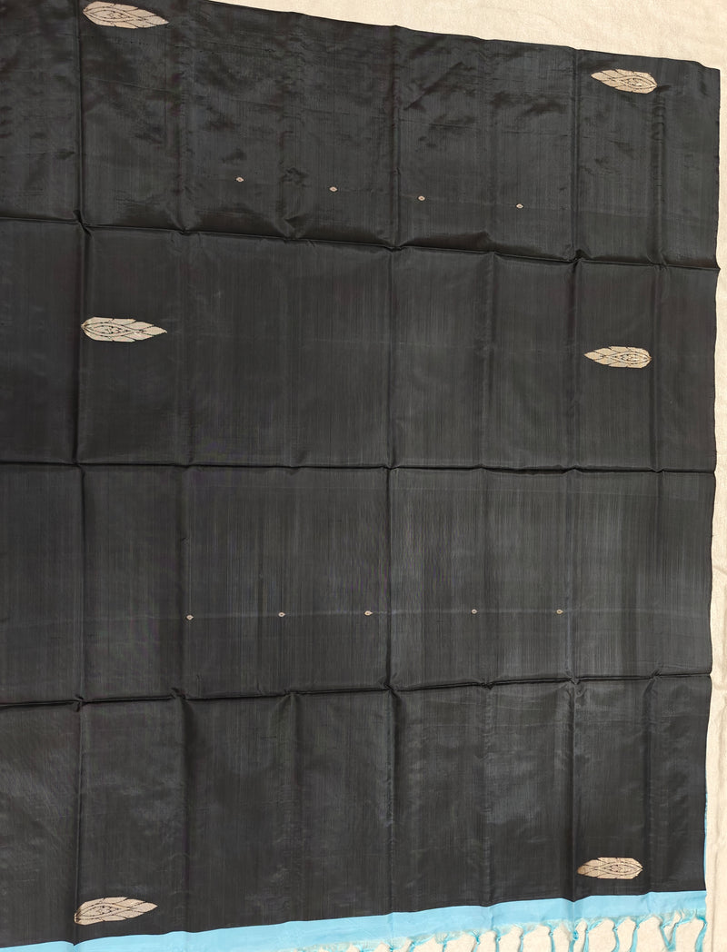 Chinnalampattu Saree - Black with Blue