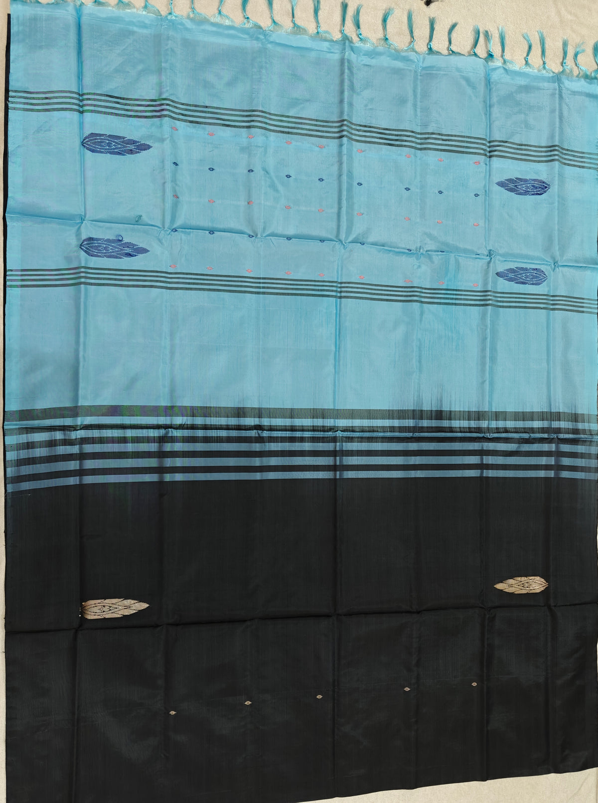 Chinnalampattu Saree - Black with Blue