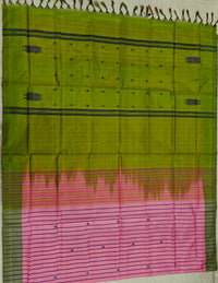 Chinnalampattu Saree - Pink with Green