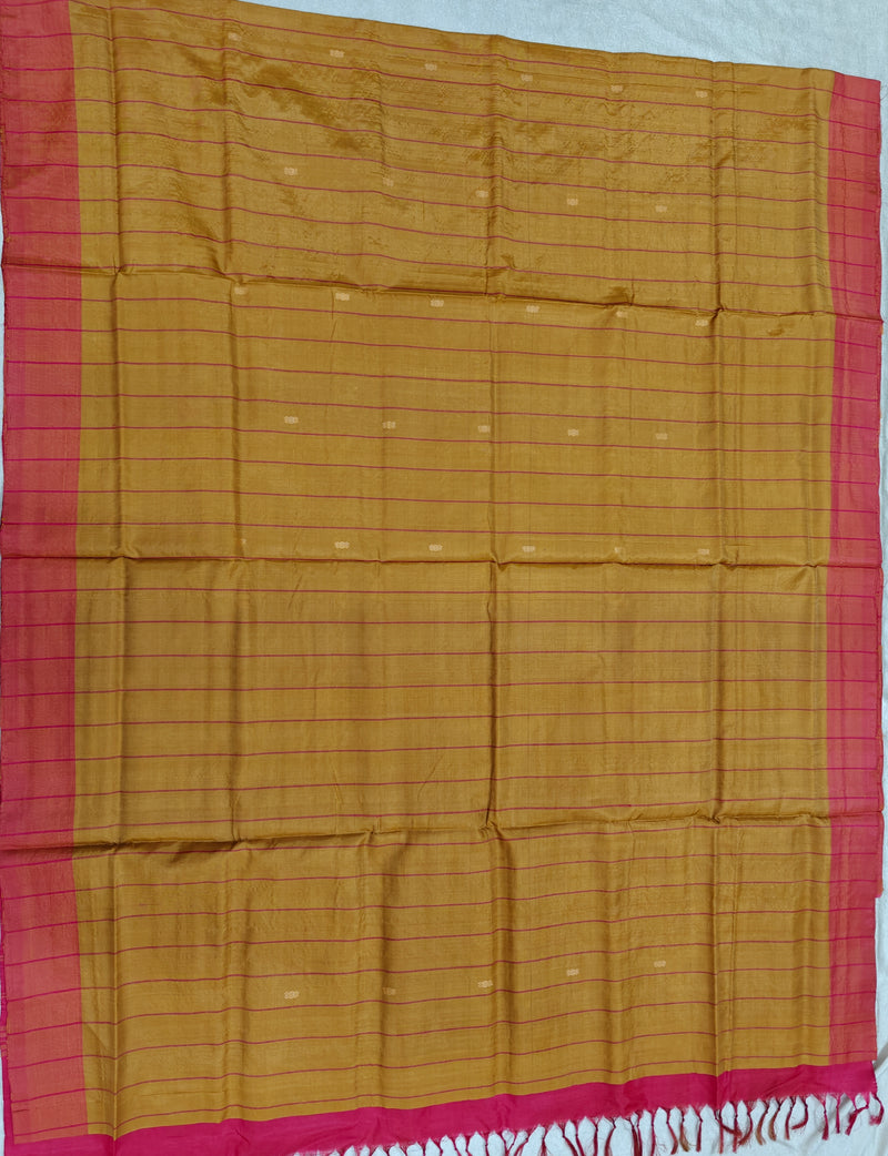 Chinnalampattu Saree- Brown with Pink