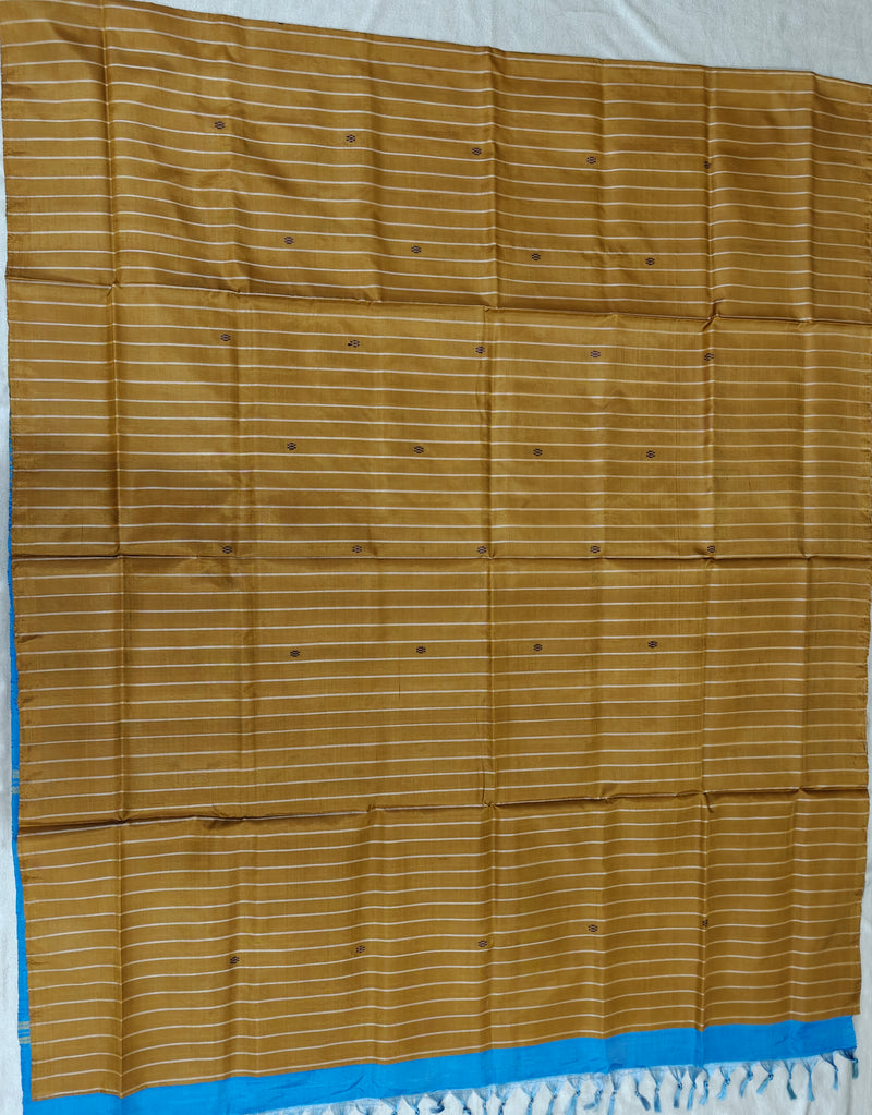 Chinnalampattu Saree - Brown with Blue