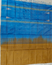 Chinnalampattu Saree - Brown with Blue