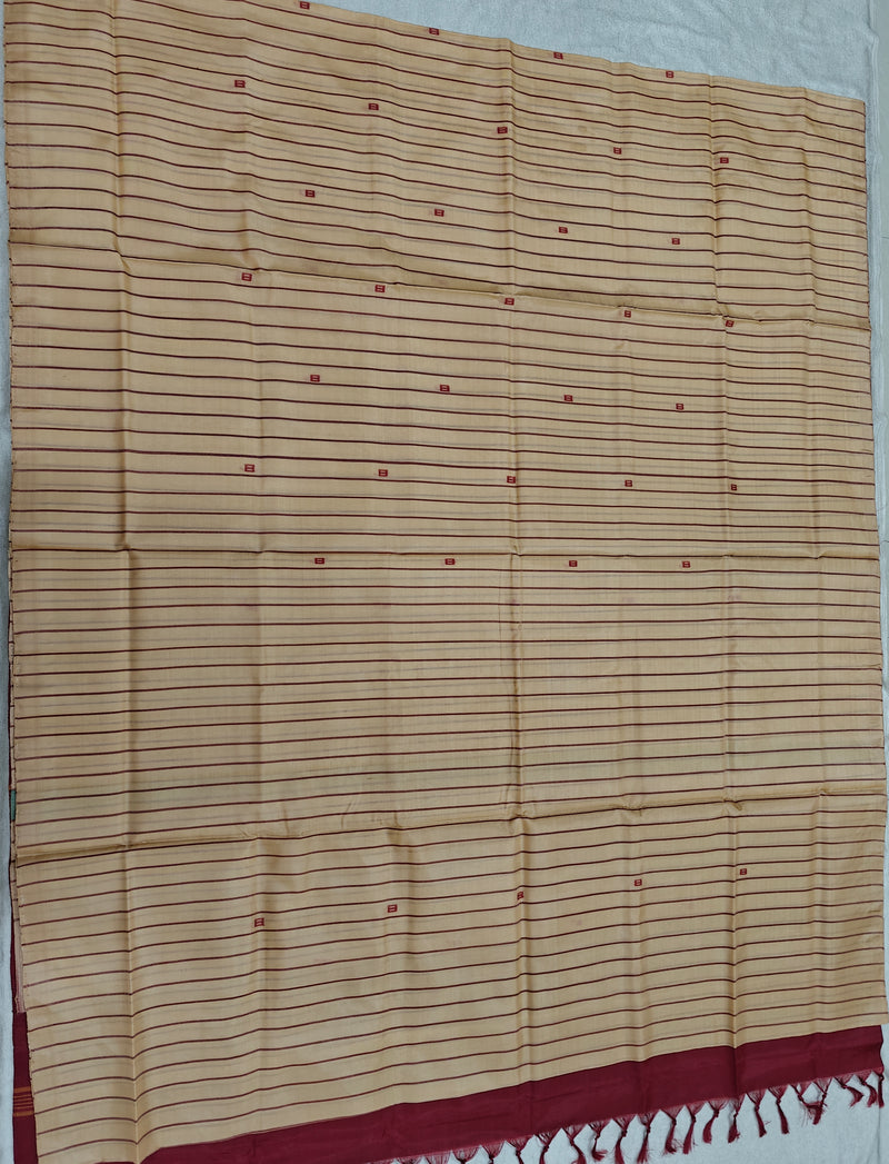 Chinnalampattu Saree - Sandal with Marron