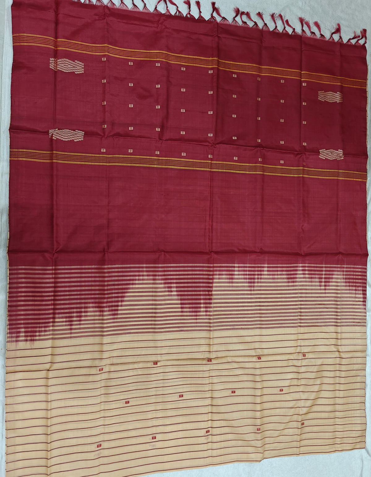 Chinnalampattu Saree - Sandal with Marron