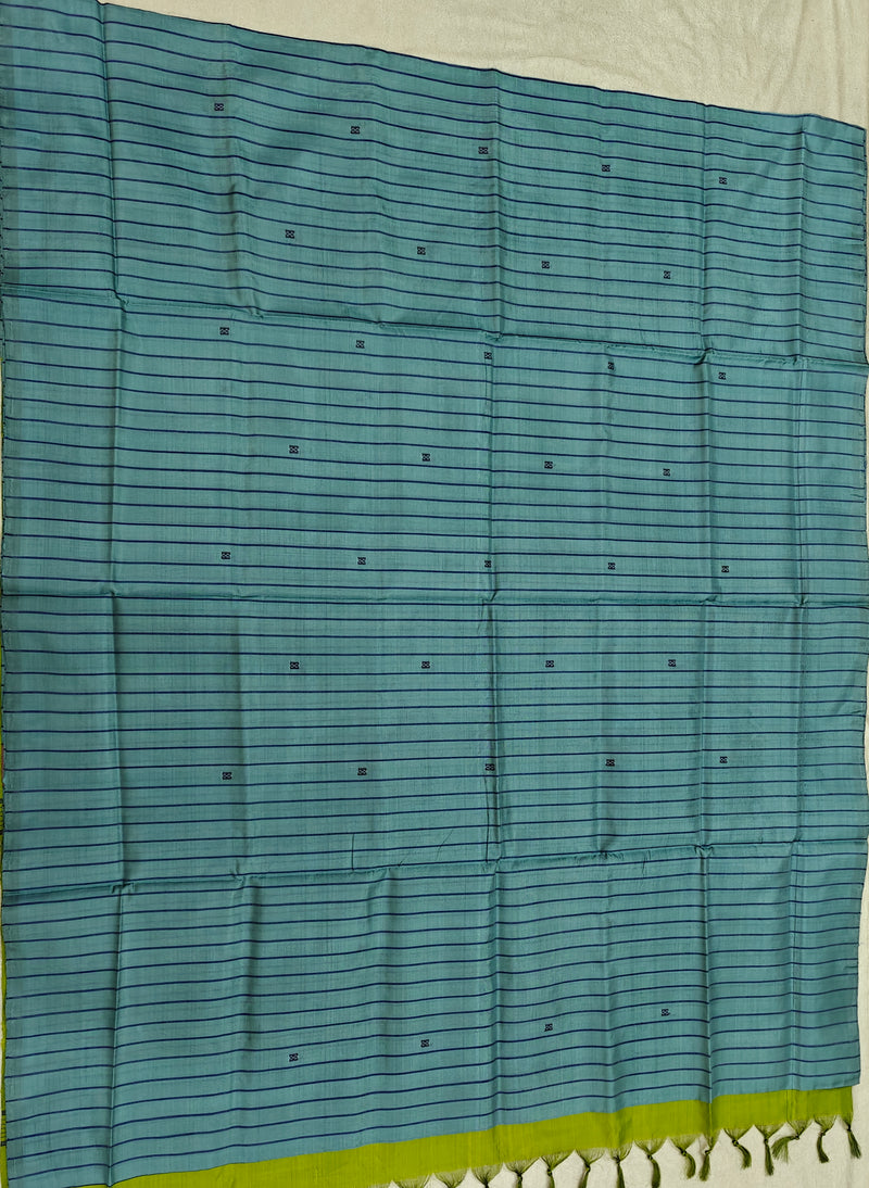 Chinnalampattu Saree - Blue with Green