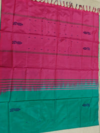 Chinnalampattu Saree- Green with Pink