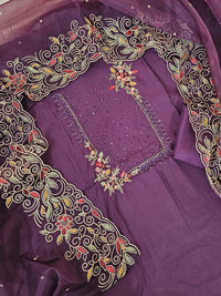 Soft Silk with Heavy Neck - Dark Purple