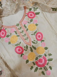 Soft Silk with Heavy Neck - Cream