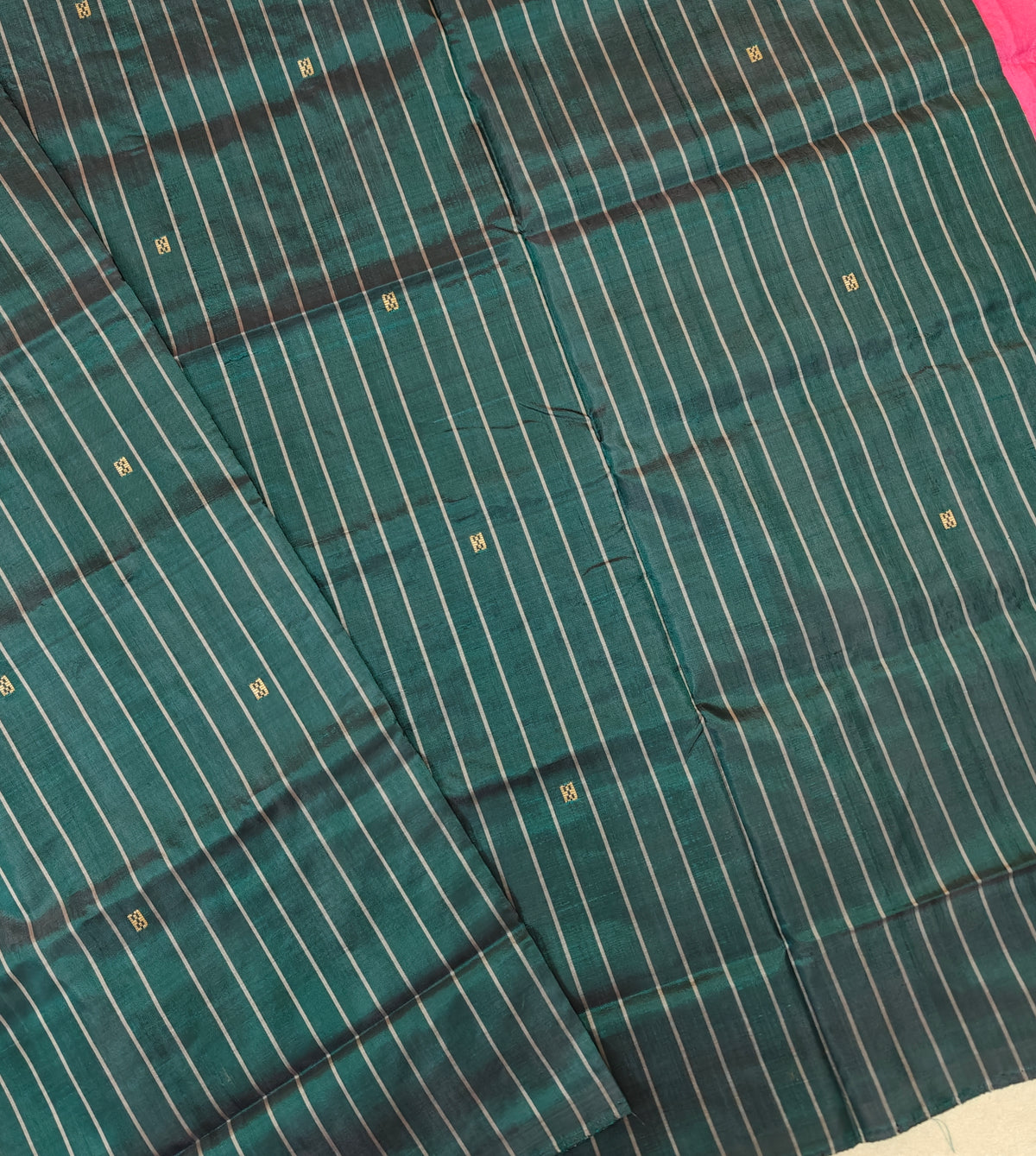 Chinnalampattu Saree - Green with Pink