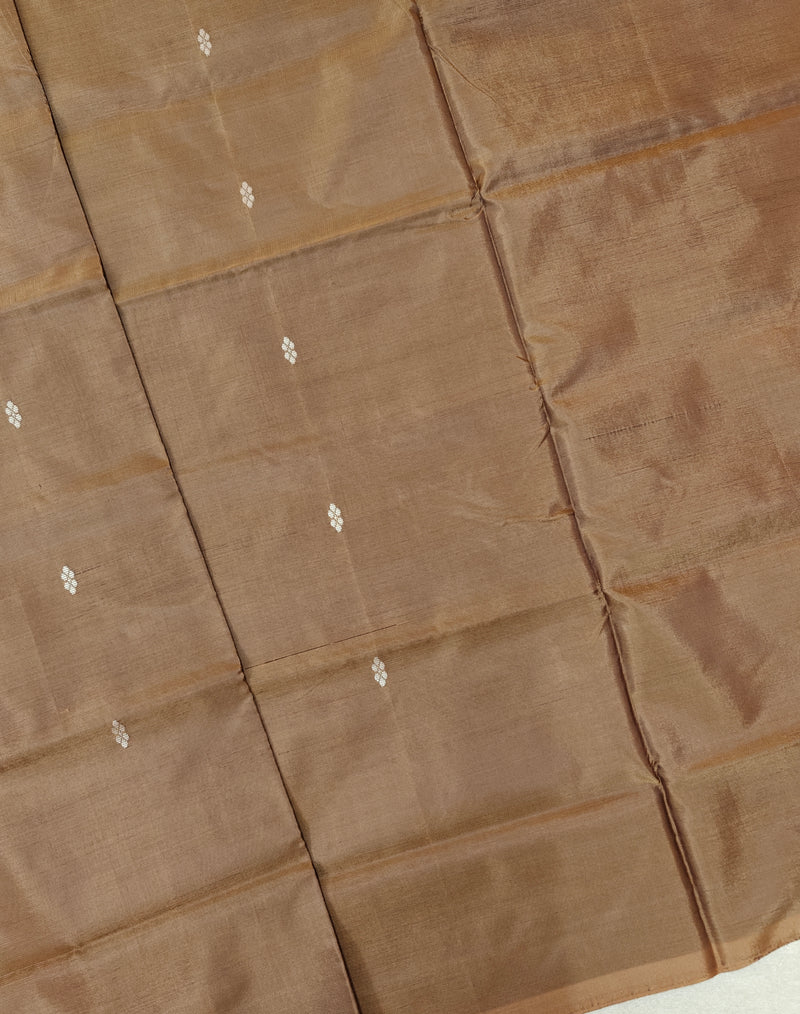 Chinnalampattu Saree - Brown with Blue