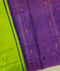 Chinnalampattu Saree - Green with Purple
