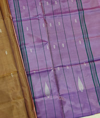 Chinnalampattu Saree - Brown with Lavender