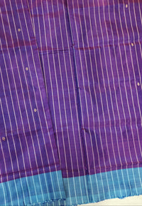 Chinnalampattu Saree - Purple with Blue