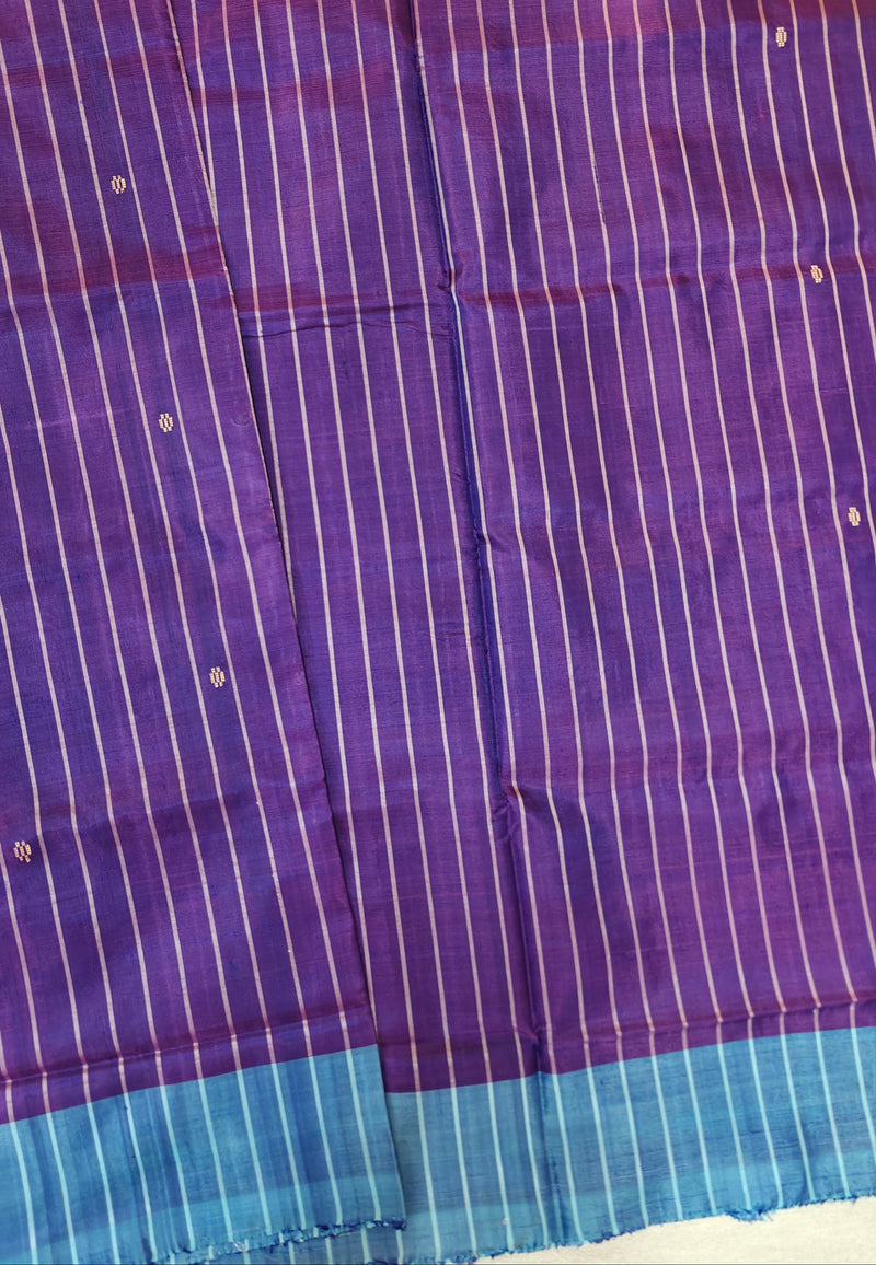 Chinnalampattu Saree - Purple with Blue