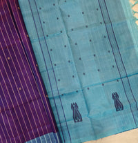 Chinnalampattu Saree - Purple with Blue