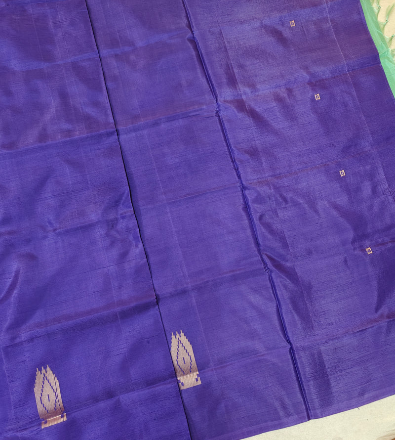 Chinnalampattu Saree - Blue with Sea Green