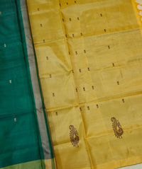 Chinnalampattu Saree - Green with Sandel
