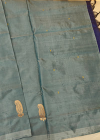 Chinnalampattu Saree - Grey with Blue