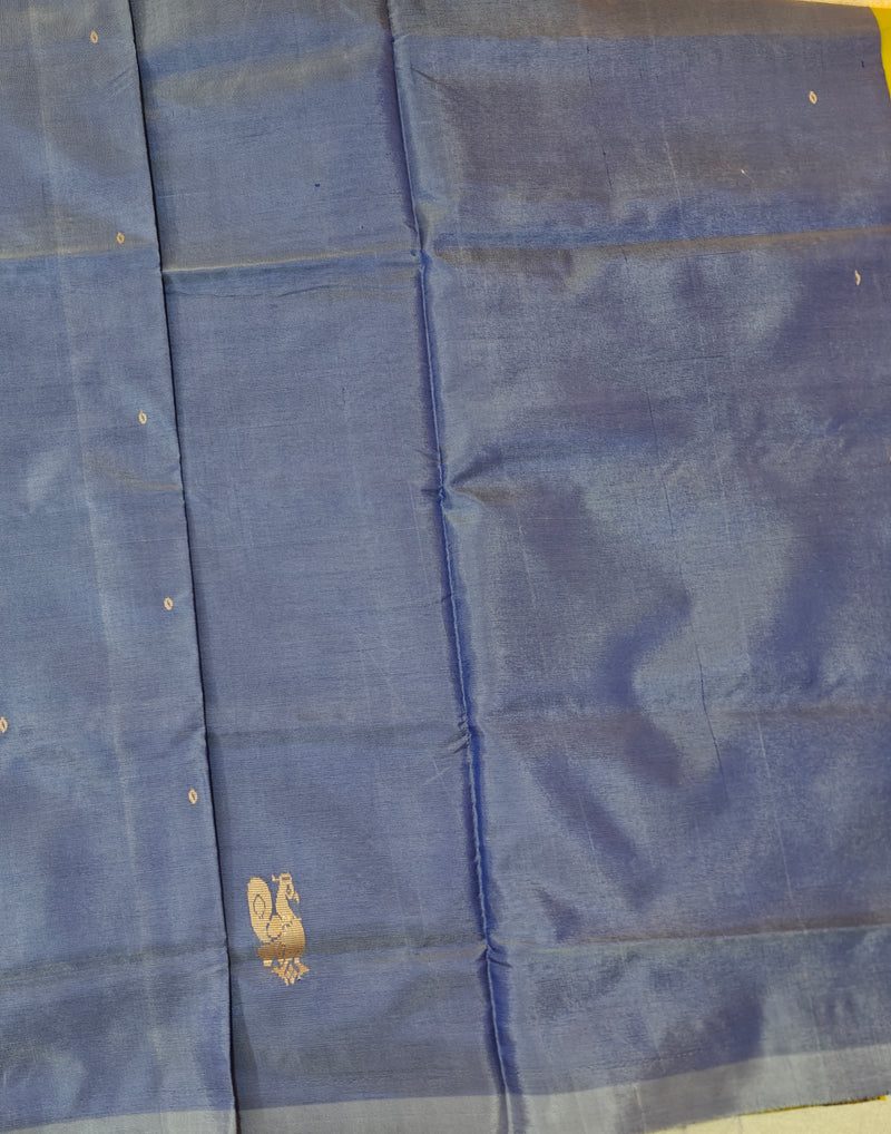 Chinnalampattu Saree - Blue with Yellow