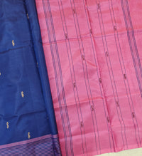 Chinnalampattu Saree - Blue with Pink