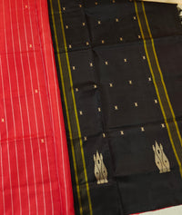 Chinnalampattu Saree - Red with Black