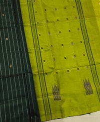 Chinnalampattu Saree - Dark Green with Green